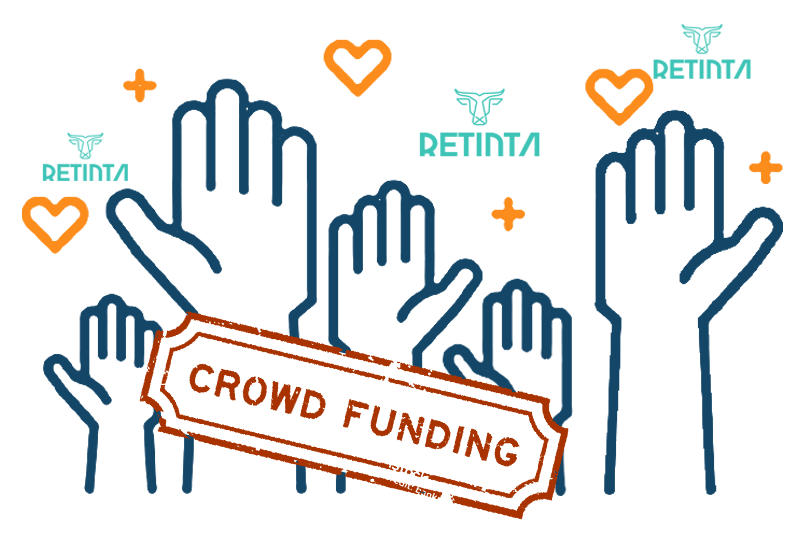 Emblema logotipo campaña Crowdfunding "Born to be Wild surf project" de la marca Retinta®️ Ediciones limitadas de moda surf, skate y snowboard. Colaboraciones por recomponesas en proyectos de microfinanciación colectiva.