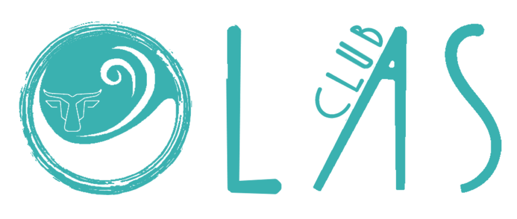 Logotipo El Club de las Olas de RETINTA®️ Marca de Tarifa de ropa y accesorios para Surf, Skate y Snowboard. Sistema de fidelización: Gana puntos, obtén descuentos, entra en sorteos, colabora en proyectos activamente. Color "Tarifa"