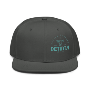 Comprar Gorra snapback gris con bordado color Tarifa Estilo SURFeño de RETINTA®️ Surf, Skate y Snowboard, marca de Tarifa, Cádiz.