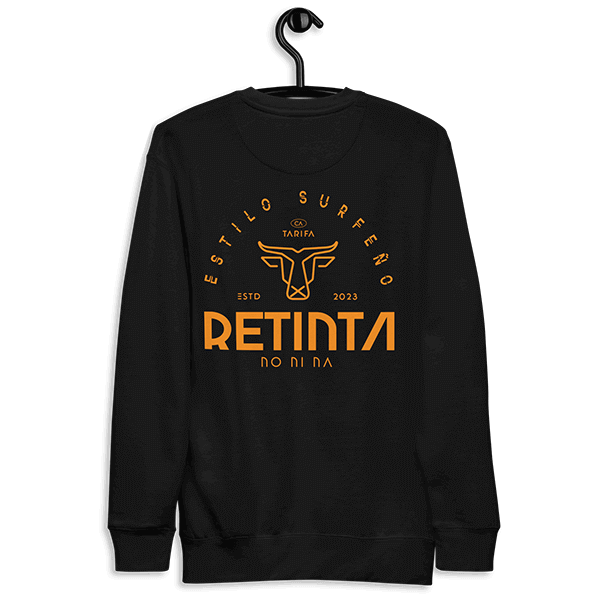 Comprar sudadera SUNNY NIGTH color "negro atardecer". Estilo SURFeño RETINTA®️ Surf, Skate y Snowboard, marca de Tarifa, Cádiz. ¡Visita nuestra tienda online para llegar al siguiente nivel!