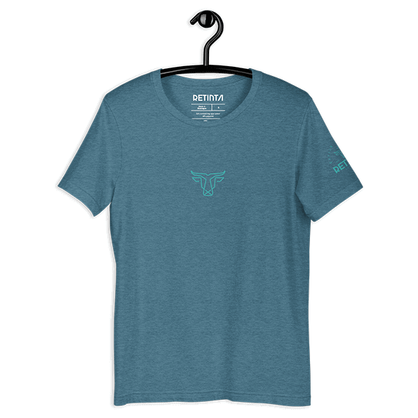 Comprar Camiseta "azul lluvia Tarifa" Estilo SURFeño RETINTA®️ - Surf, Skate & Snowboard - Tarifa, Cádiz. Detalle de ilustración pecho. Visita nuestra tienda online.